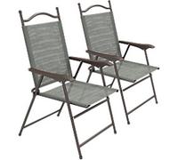 OutSunny Folding Chair Fabric Fixed Armrest Non-Height Adjustable Seat Dark Grey 120 kg 84G-298V00CG 620 x 560 x 970 mm