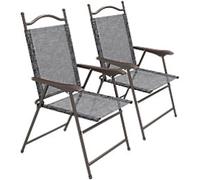 OutSunny Folding Chair Fabric Fixed Armrest Non-Height Adjustable Seat Grey 120 kg 84G-298V00GY 620 x 560 x 970 mm