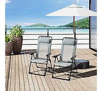 OutSunny Folding Chair Set Grey 700 x 1,090 mm