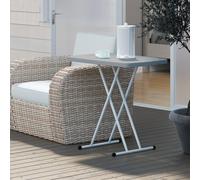 OUTSUNNY Folding Coffee Table, Height Adjustable Picnic Table, Charcoal Grey Outsunny Grey