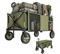 Outsunny 125L Festival Trolley on Wheels, Portable Wagon Cart, Green