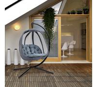 Outsunny Hanging Egg Chair - Grey | TJ Hughes