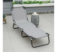 Reclining Lounge Chair with 5-Level Adjustable Backrest, Grey