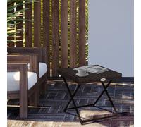 Outsunny Rattan-Effect Foldable Coffee Table: Brown