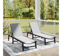 Outsunny Folding Sun Lounger, 5-Position Adjustable Chaise Lounge, Black