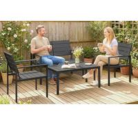 Outsunny Four Seater Garden Furniture Set: Dark Grey