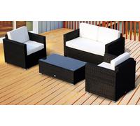 Outsunny Four Seater Rattan-Effect Sofa Set