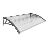 Outsunny Front Door Canopy, Outdoor Awning, Rain Shelter, 110 x 60cm, Grey