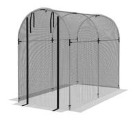 Outsunny Fruit Cage Bird Netting Heavy Duty Tent, 1.2 x 2.4 x 1.9m, Black