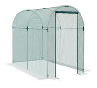 Outsunny Fruit Cage Bird Netting Heavy Duty Tent, 1.2 x 2.4 x 1.9m, Green. | Fruit and Vegetable Protection, Zipped Door, Anti Insects, Small Animals