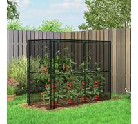 Outsunny Fruit Cage Bird Netting, Heavy Duty Brassica Cage Plant Protection Tent with Roll-Up Zipped Door, Anti Bird, Insects, Small Animals, 2 x 1 x 1.6m, Black