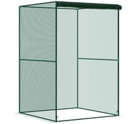 Outsunny Fruit Cage Bird Netting, Vegetable Plant Protection Tent with Zipped Door, Anti Bird, Insects, Small Animals, 1.2 x 1.2 x 1.8m, Dark Green