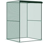 Outsunny Fruit Cage Bird Netting, Vegetable Plant Protection Tent with Zipped Door, Anti Bird, Insects, Small Animals, 1.2 x 1.2 x 1.8m, Dark Green