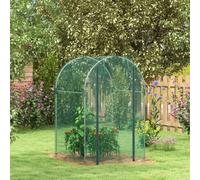 Outsunny Fruit Cage, Plant Protection Tent, 1.2 X 1.2 X 1.9M, Green, Green