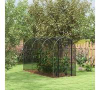 Outsunny Fruit Cage, Plant Protection Tent, 1.2 x 3.6 x 1.9m - Black - 120W x 360D x 188Hcm