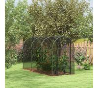 Outsunny Fruit Cage, Plant Protection Tent, 1.2 X 3.6 X 1.9M, Black, Black