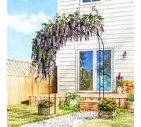 Outsunny Garden Arch, 2.4 m High x 1.5 m Wide Metal Outdoor Wedding Arch