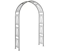 Outsunny Garden Arch, Arbour Trellis for Climbing Plants, Rose Arch for Wedding Garden Decoration, 155 x 40 x 246 cm, Black