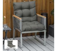 Outsunny Garden Back Chair Cushion Patio Seat Cushion Pad Outdoor & Indoor Use