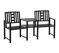 Outsunny Garden Bench 84B-494V01 Metal Black