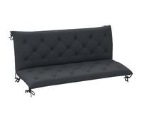 Outsunny 3 Seater Bench Pad with Back and Ties 98 x 150 cm Black