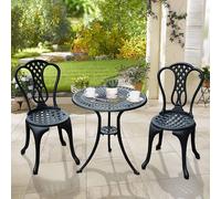 Outsunny Garden Bistro Set Black 01-0731