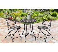 OutSunny Table and Chairs set Ceramic Tile,Metal 84B-647