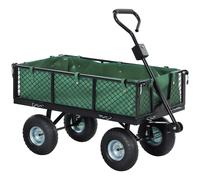 Outsunny Garden Cart with Removable Liner, Quick-Release Sides