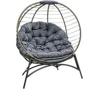 OutSunny Garden Chair 1,180 x 750 x 1,420 mm Grey Outdoor