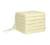 Outsunny Garden Chair Cushions: Set of 6 Plush Seat Pads for Alfresco Comfort, 42Lx42Wx5T cm, Cream White Aosom UK
