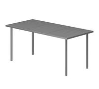 Outsunny Garden Dining Rectangular Outdoor Table For 6 Person, 165 X 80 Cm In Dark Grey Dark Grey