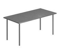 Outsunny Garden Dining Table for 6 Person, 165 x 80 cm Rectangular Outdoor Dining Table with Slatted Top