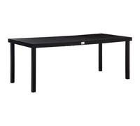Outsunny Garden Dining Table for 8, Aluminium Frame for Patio, Lawn, Black