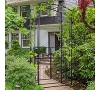 Outsunny Garden Entrance Arch Bench Outdoor Patio Rose Trellis Climbing Plant