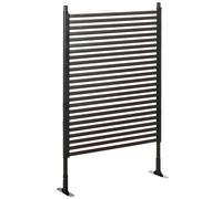 Outsunny Garden Fence with 2 Standing Ways for Hard & Soft Ground, Decorative Outdoor Divider, Animal Barrier Fence, Brown