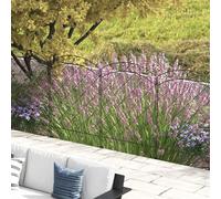 OUTSUNNY Garden Fencing Panels, 43in x 11.4ft Flower Bed Border Edging Animal, Swirls in Black Outsunny Black