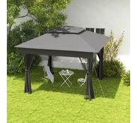 Outsunny Garden Folding Tent Heavy Duty Pop Up Gazebo for Party Dark Grey