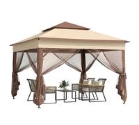 Outsunny Folding Heavy Duty Pop Up Gazebo - Khaki