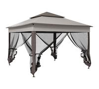 Outsunny Garden Folding Tent Heavy Duty Pop Up Gazebo Outdoor for Party Grey