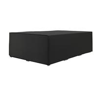 Outsunny Garden Furniture Cover, Oxford Fabric Outdoor Rectangular Rattan Furniture Cover with PE Coating, Waterproof, Windproof, Anti-UV, 222 x 155 x 67cm, Black
