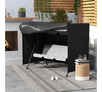 Outsunny Patio Swing Chair Cover 3 Seater 205 x 124 x 164cm Deep Black | 600D Oxford, Heavy Duty, Outdoor Garden Furniture, Rain Protection Protector, Anti-UV
