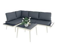 OutSunny Garden Furniture Set Steel, PL (Polyester) Grey Outdoor 3 Pieces