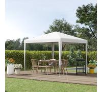 Outsunny Garden Gazebo Marquee Party Tent Wedding Canopy Patio White 2.7 x 2.7m