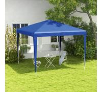 Outsunny Garden Gazebo Marquee Party Tent Wedding Canopy Patio Blue 2.7 x 2.7m, Blue