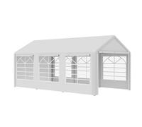 Outsunny Garden Gazebo Marquee Party Tent Wedding Portable Garage Carport shelter Car Canopy Outdoor Heavy Duty Steel Frame Waterproof (6m x 3m)