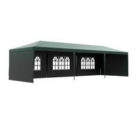 Outsunny Garden Gazebo Marquee Party Wedding Tent Canopy (9m x 3m) - Green Green