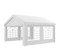 Alfresco Garden Gazebo with Removable Sidewalls 4 x 4 Metres, White