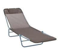 Outsunny Garden Lounger: Adjustable Recliner Sun Bed with Coffee-Toned Finish for Outdoor Relaxation Aosom UK