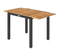 Outsunny Garden Outdoor Acacia Patio Dining Table For 6 Expandable 80-120 Cm