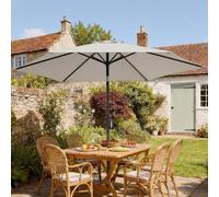OUTSUNNY Garden Parasol, 2m Outdoor Table Parasol Umbrella with Tilt in Light Grey Outsunny Light Grey